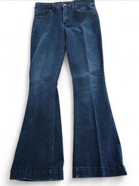 Classic Women's Flared Jeans in Dark Blue